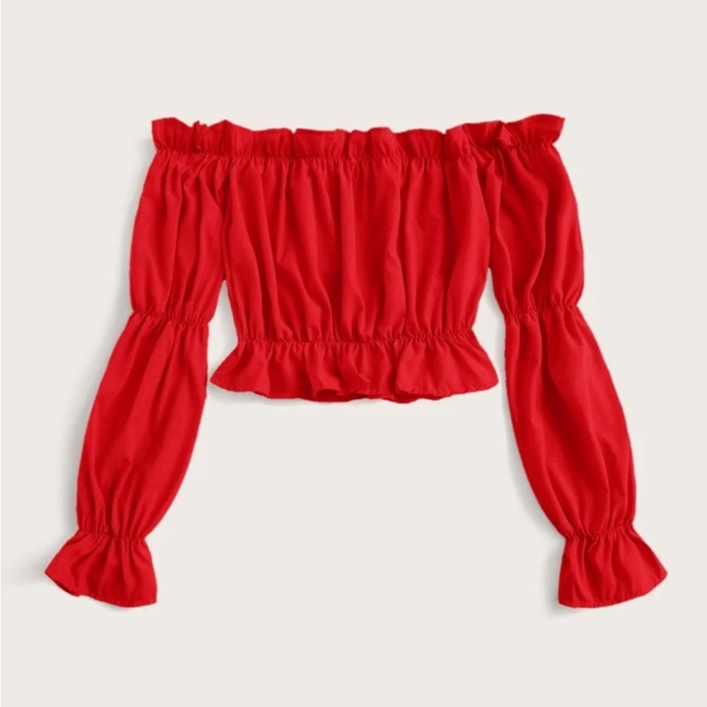 Red crop top
